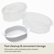 BELLA Two-Tier Food Steamer with Stackable Baskets