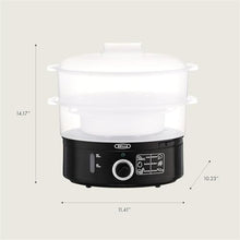 BELLA Two-Tier Food Steamer with Stackable Baskets