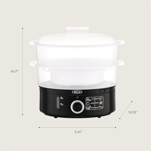 BELLA Two-Tier Food Steamer with Stackable Baskets