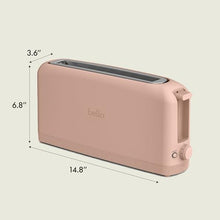 BELLA 2-Slice Slim Toaster for Compact Kitchen Spaces
