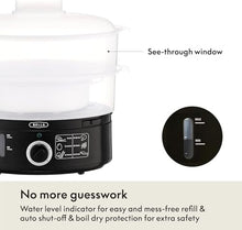 BELLA Two-Tier Food Steamer with Stackable Baskets