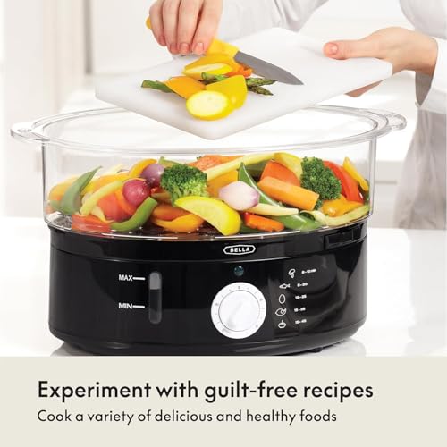 BELLA Two-Tier Food Steamer with Stackable Baskets