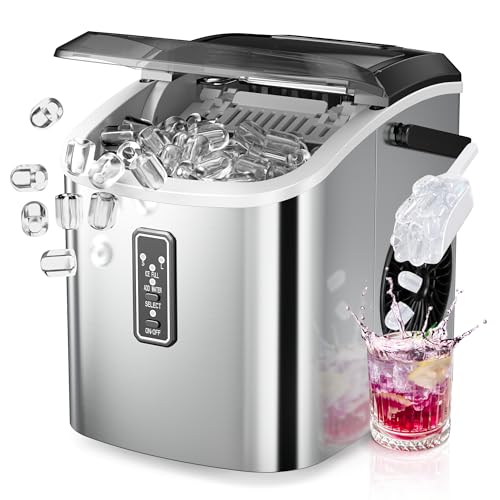 EUHOMY Portable Countertop Ice Maker with Self-Cleaning