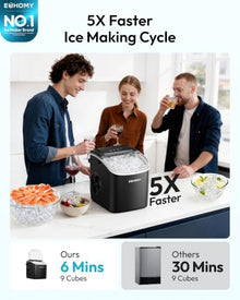 EUHOMY BBS186 Portable Countertop Ice Maker Machine