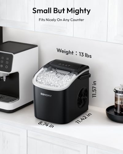 EUHOMY BBS186 Portable Countertop Ice Maker Machine
