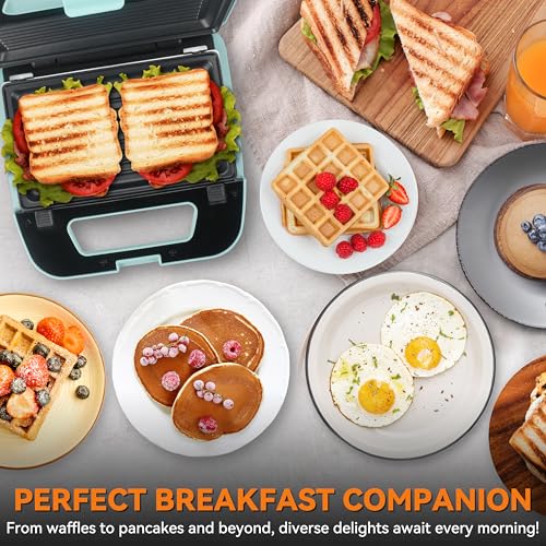 3-in-1 Waffle, Pancake & Panini Breakfast Grill Maker