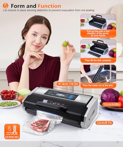 95kPa 10-in-1 Commercial Vacuum Sealer with Double Seal