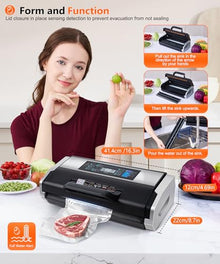 95kPa 10-in-1 Commercial Vacuum Sealer with Double Seal