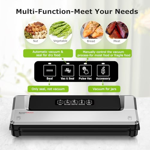 Bonsenkitchen Food Vacuum Sealer Machine for Fresh Storage