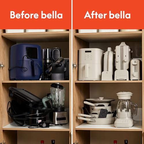 BELLA 2-Slice Slim Toaster for Compact Kitchen Spaces