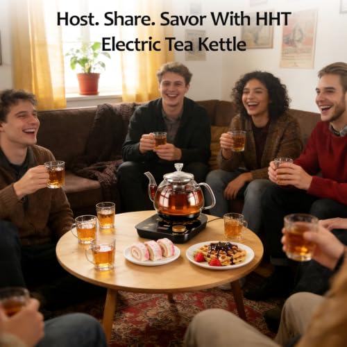 HHT 0.8L Electric Tea Maker with Infuser & Temp Control
