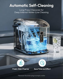 EUHOMY Portable Countertop Ice Maker with Self-Cleaning