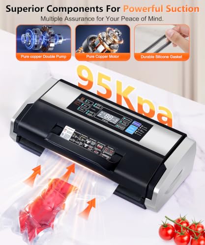 95kPa 10-in-1 Commercial Vacuum Sealer with Double Seal