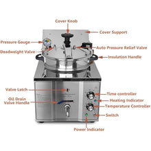 HYUIO 16L Commercial Electric Pressure Fryer
