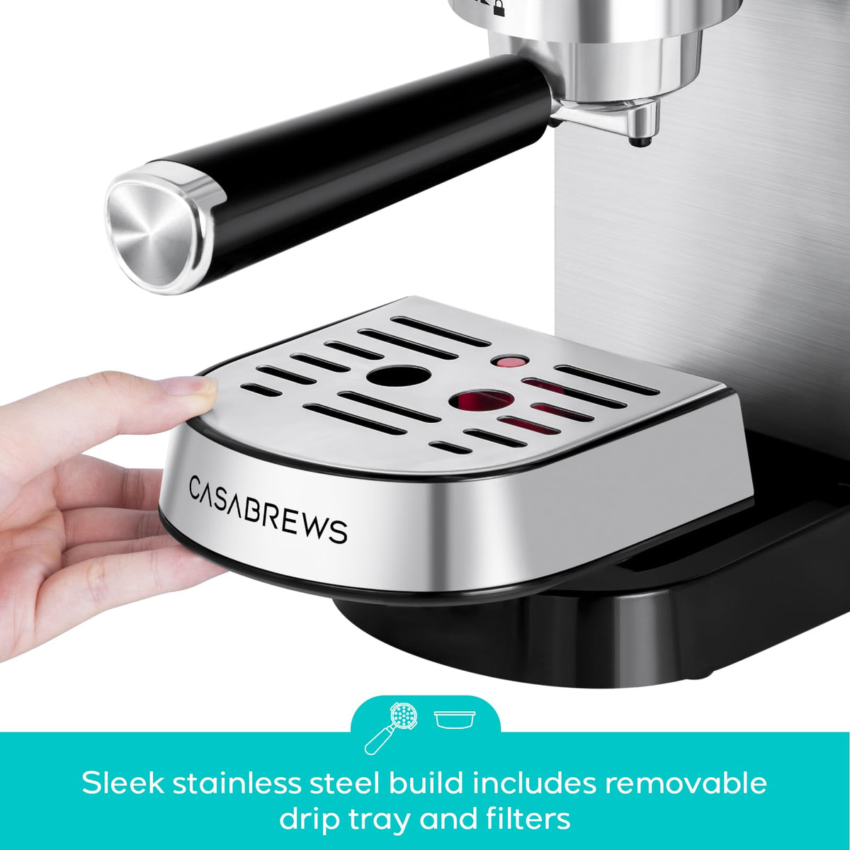 CASABREWS 20-Bar Espresso Machine with Milk Frother