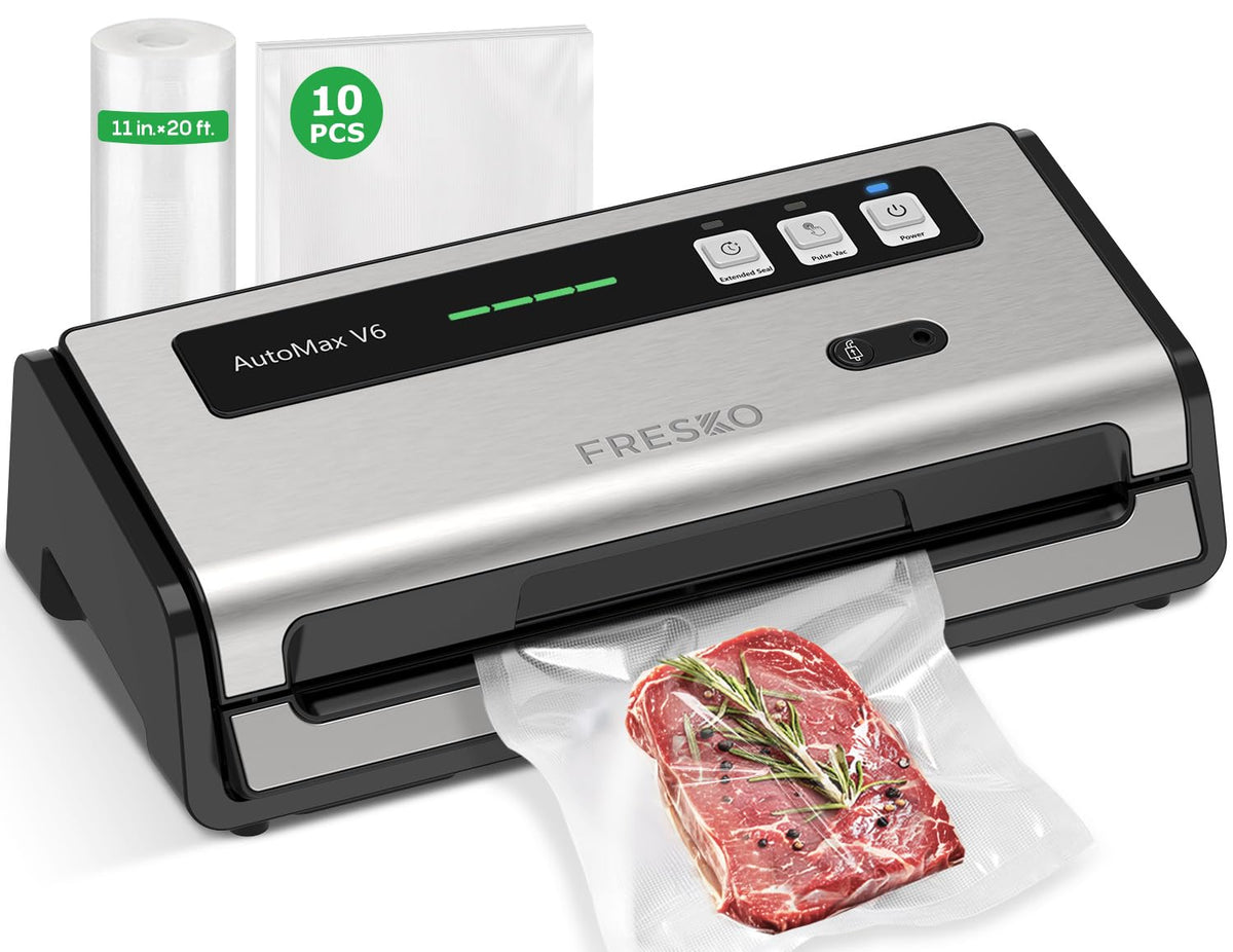 Automatic Vacuum Sealer with Double Heat Seal & Jar Kit