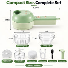 4-in-1 Wireless Electric Vegetable Chopper with Multi Blades