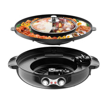 2-in-1 Smokeless Electric Grill & Hot Pot with Nonstick Tray