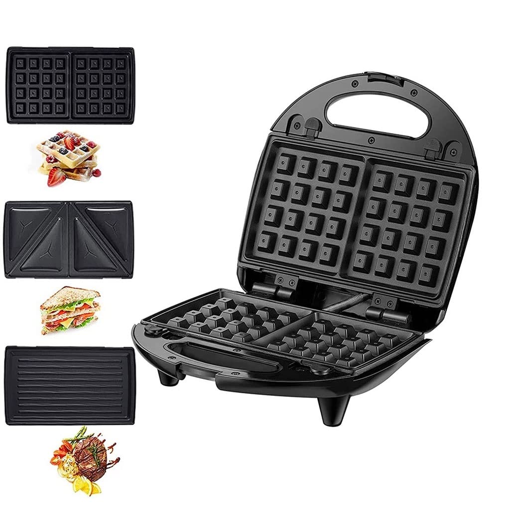 800W Electric Sandwich, Waffle & Pancake Breakfast Maker