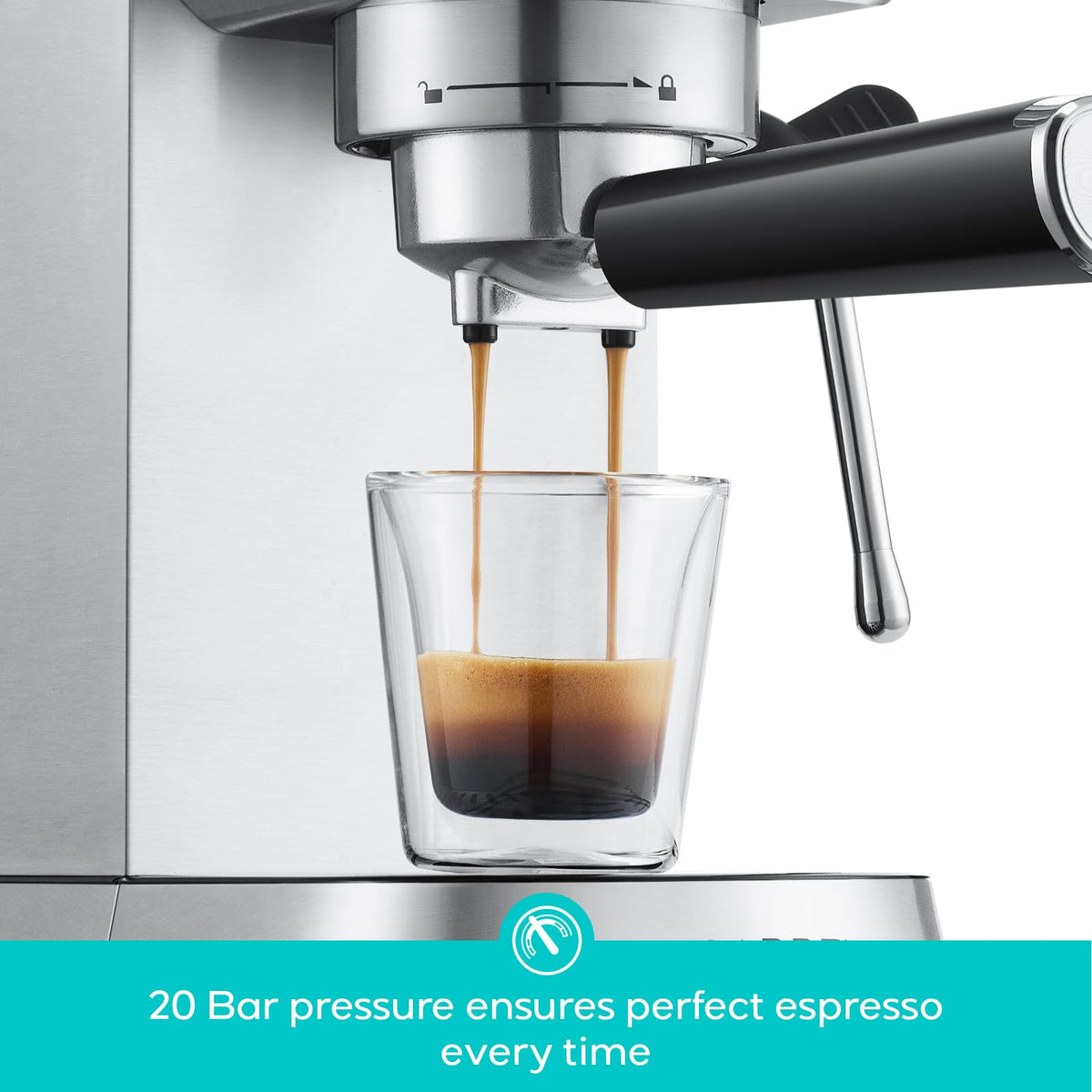 CASABREWS 20-Bar Espresso Machine with Milk Frother