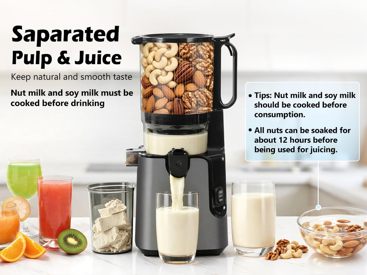 400W Cold Press Juicer with 5.8-Inch Wide Chute