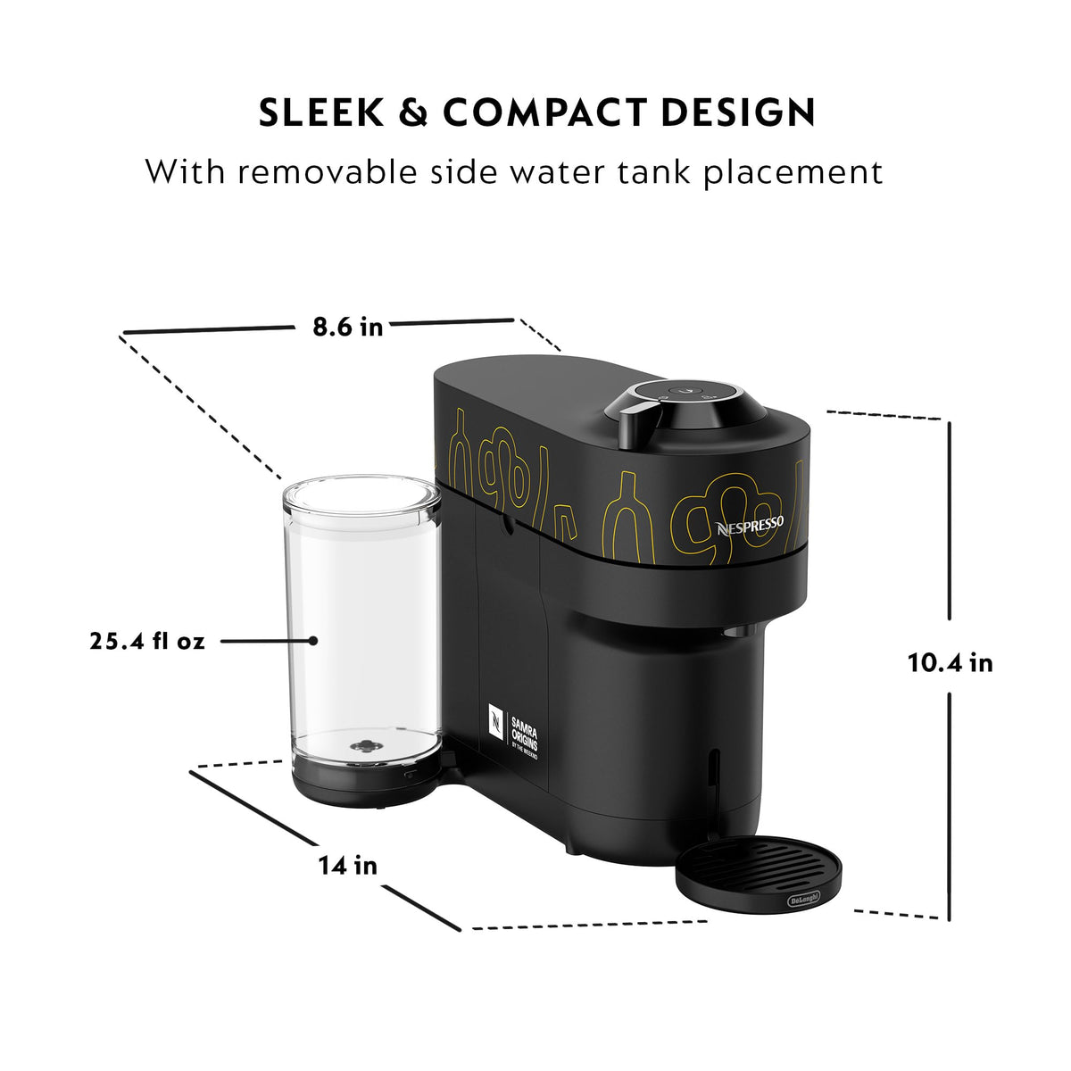 Nespresso Vertuo Pop+ Coffee & Espresso Machine by De'Longhi