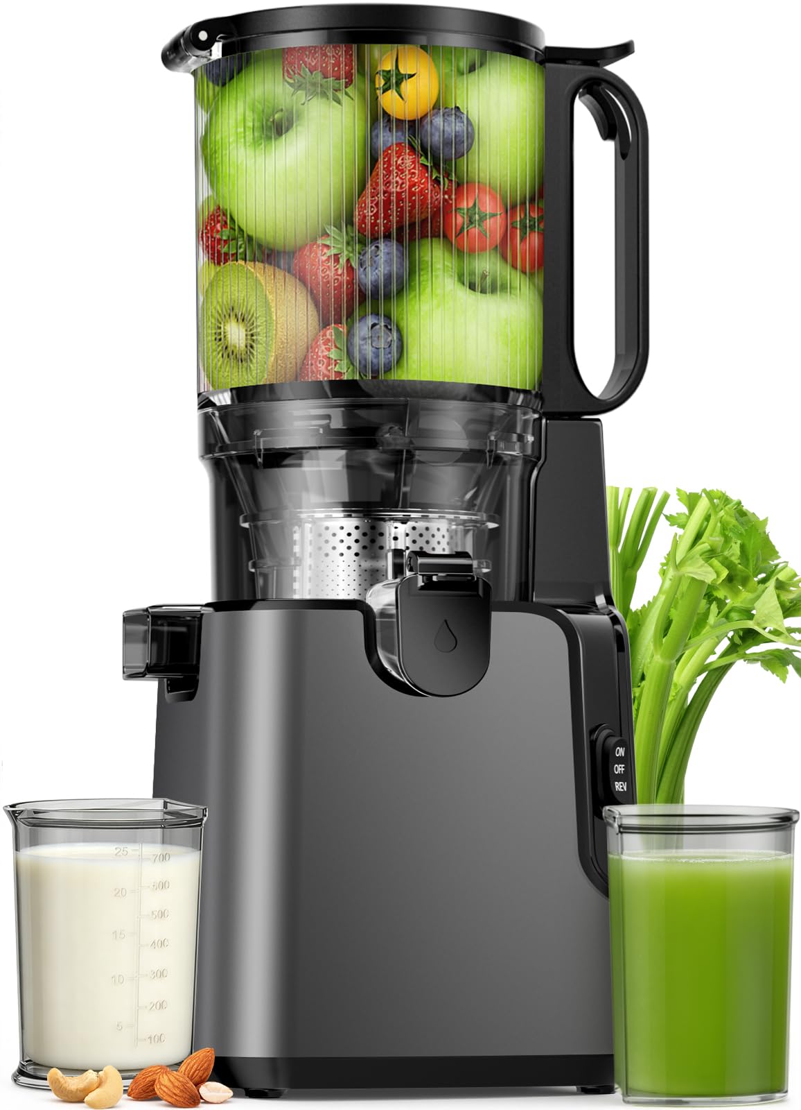 400W Cold Press Juicer with 5.8-Inch Wide Chute