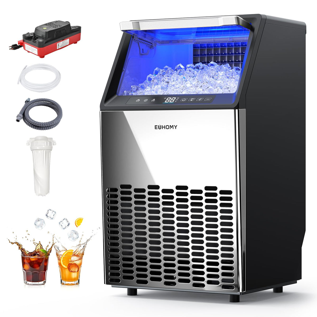 EUHOMY CIM0100618 Countertop Ice Maker Machine