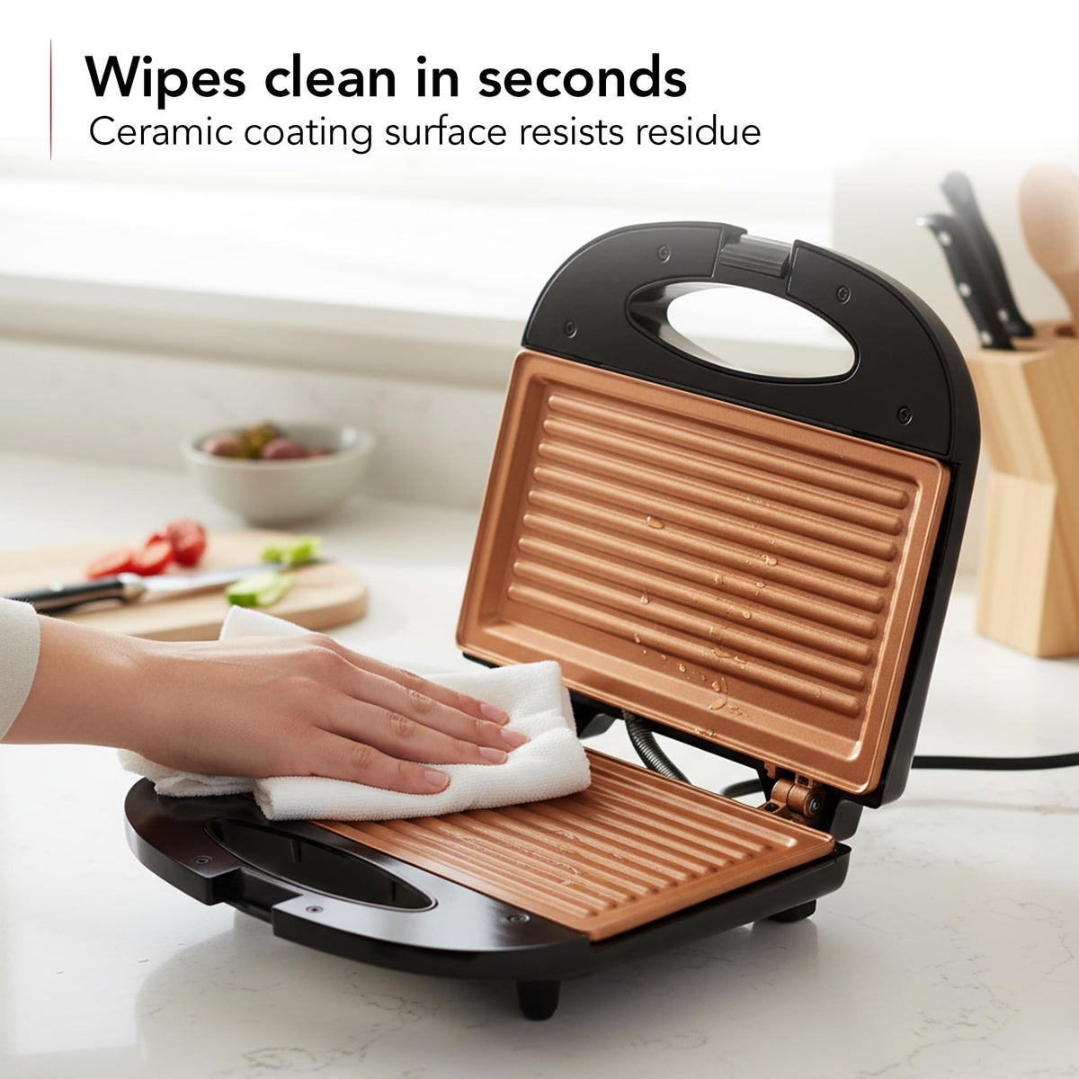 OVENTE Electric Panini Press & Sandwich Maker