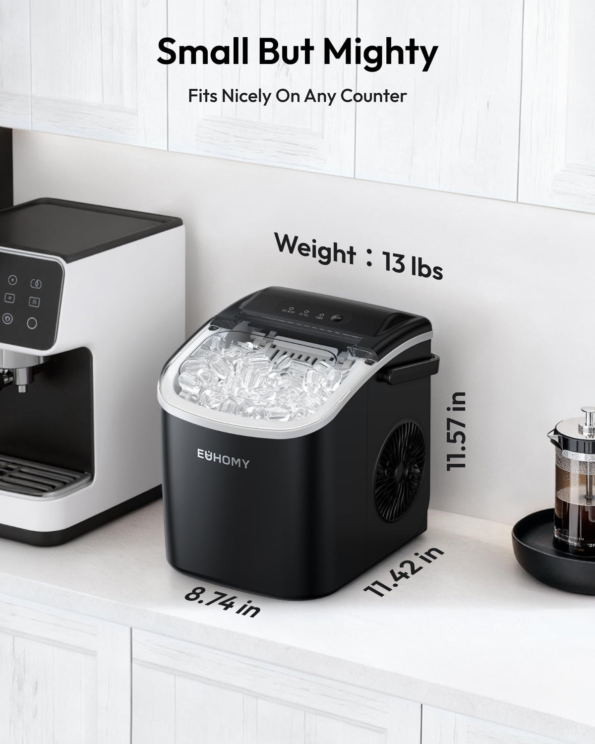 EUHOMY BBS186 Portable Countertop Ice Maker Machine