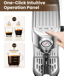Atatix 20-Bar Espresso Machine with Milk Frother