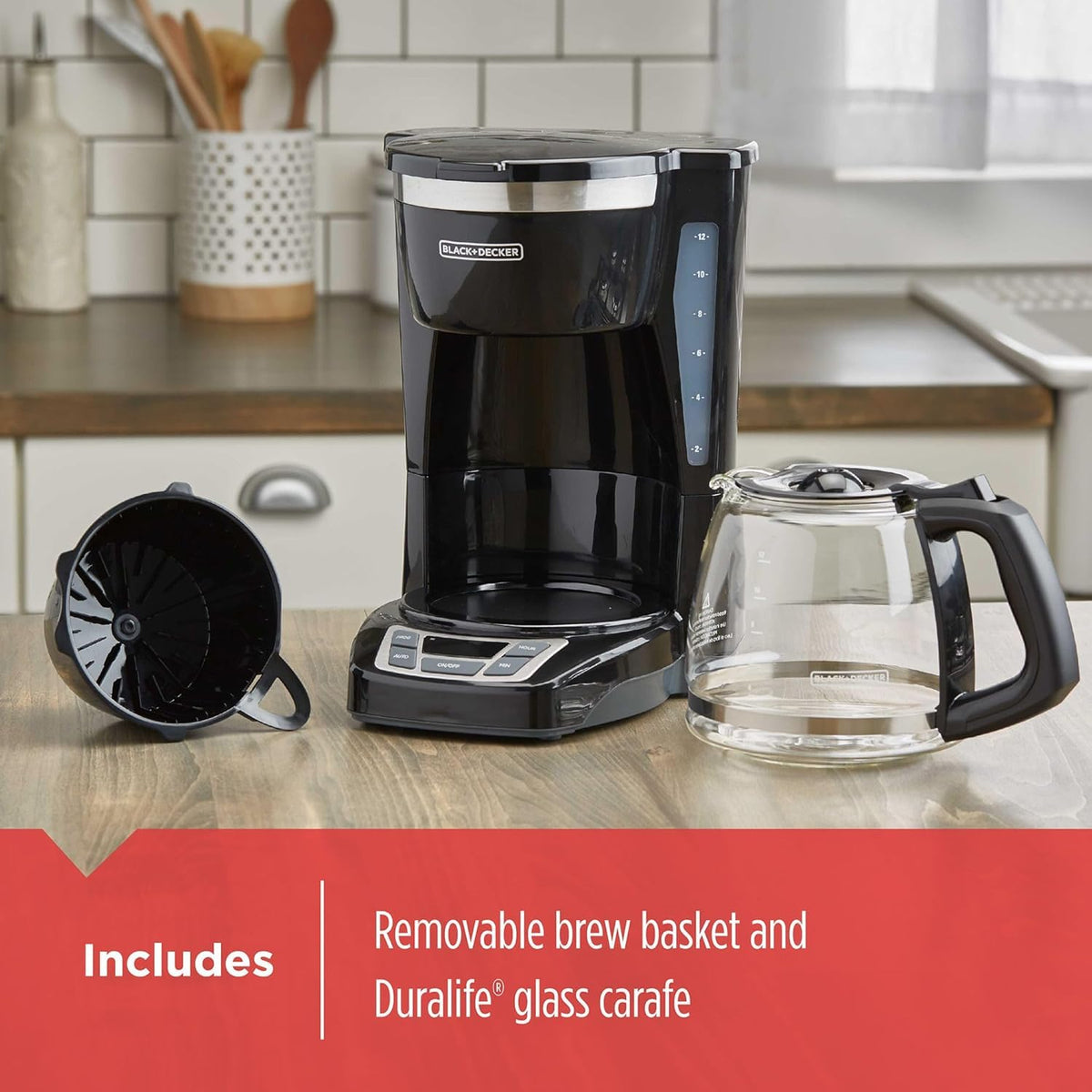 BLACK+DECKER 12-Cup Digital Coffee Maker with Carafe
