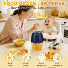 Electric Garlic Chopper with 2 Bowls for Meat & Vegetables