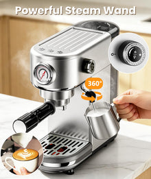Atatix 20-Bar Espresso Machine with Milk Frother