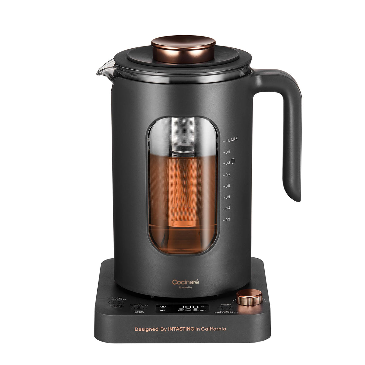 INTASTING 1L Electric Tea Kettle with Infuser & Temp Control