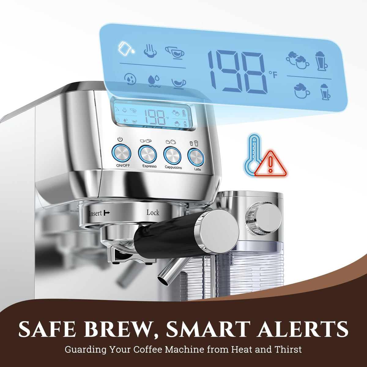 AMZCHEF Espresso Machine with Automatic Milk Frother