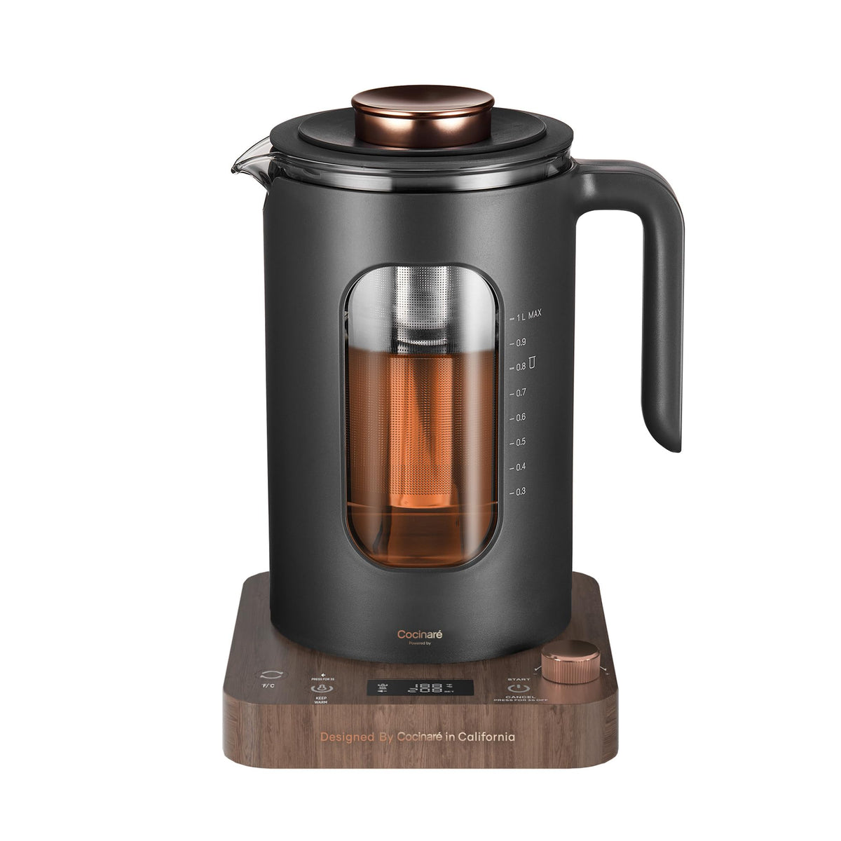 INTASTING 1L Electric Tea Kettle with Infuser & Temp Control