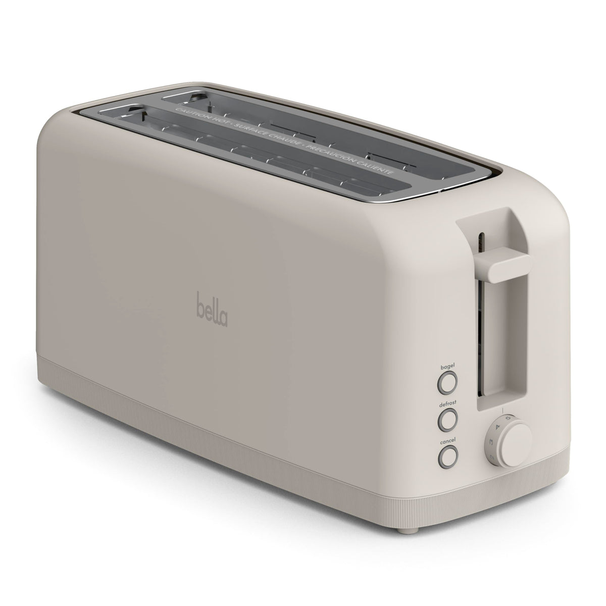 BELLA 2-Slice Slim Toaster for Compact Kitchen Spaces