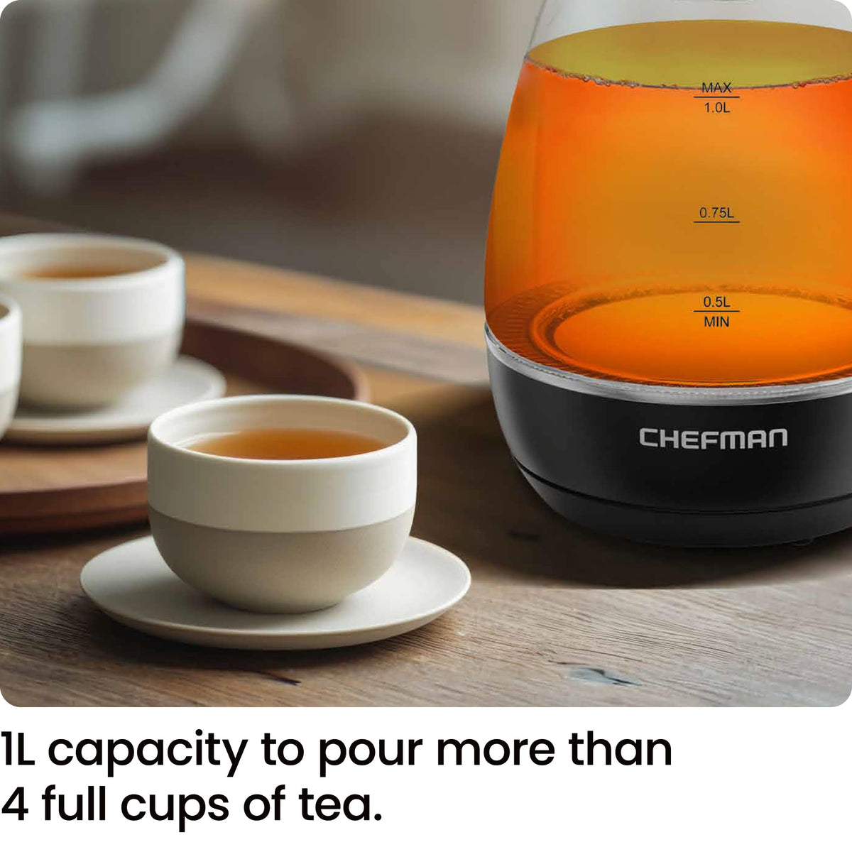 Chefman Electric Tea Kettle with Built-In Infuser