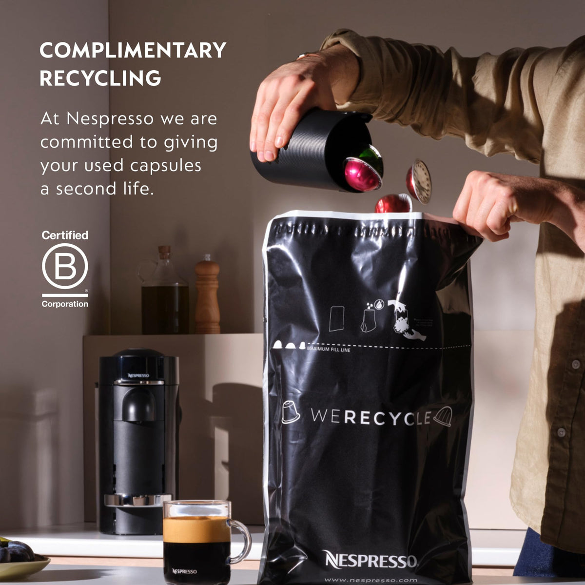 Nespresso Vertuo Pop+ Coffee & Espresso Machine by De'Longhi