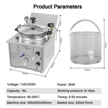 HYUIO 16L Commercial Electric Pressure Fryer