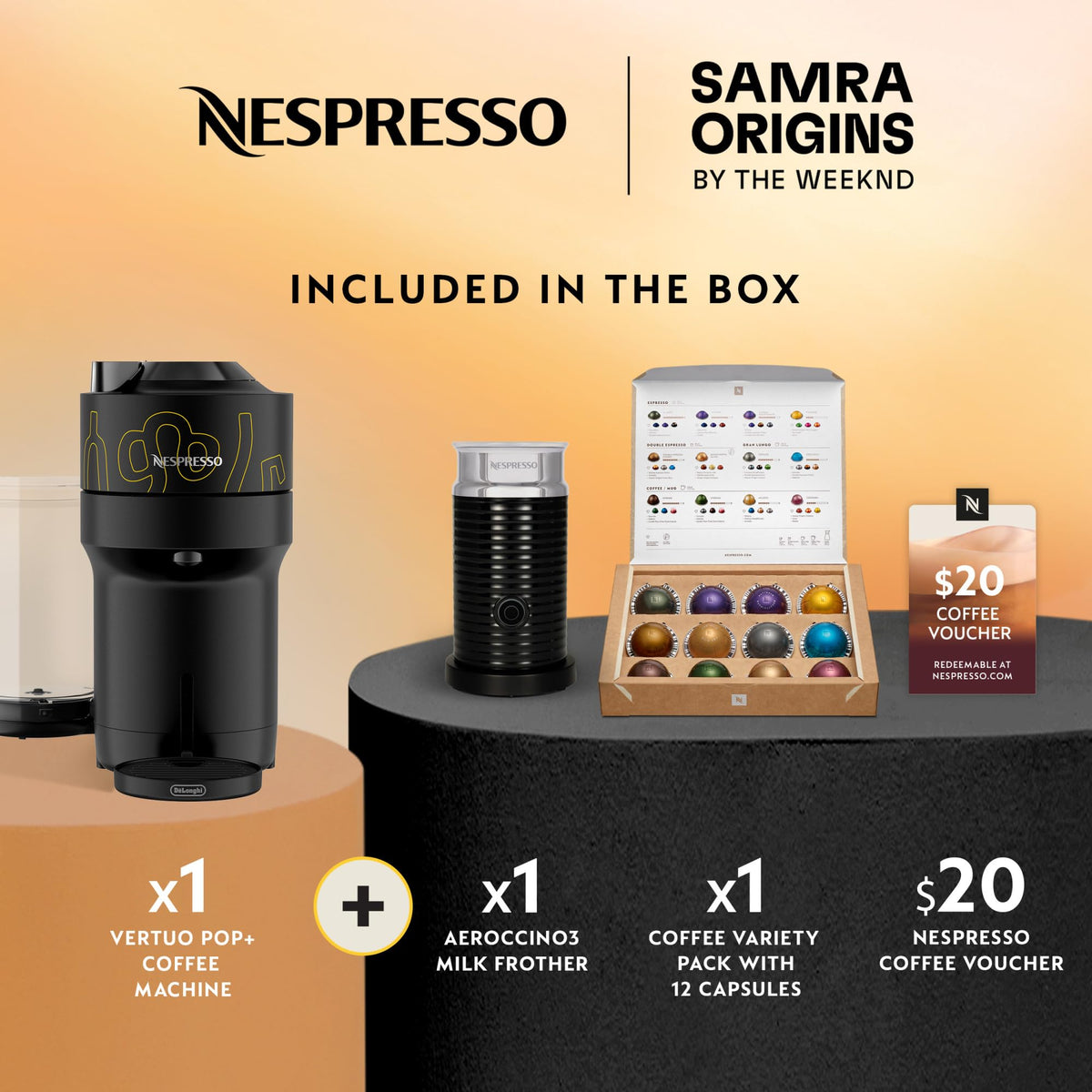 Nespresso Vertuo Pop+ Coffee & Espresso Machine by De'Longhi