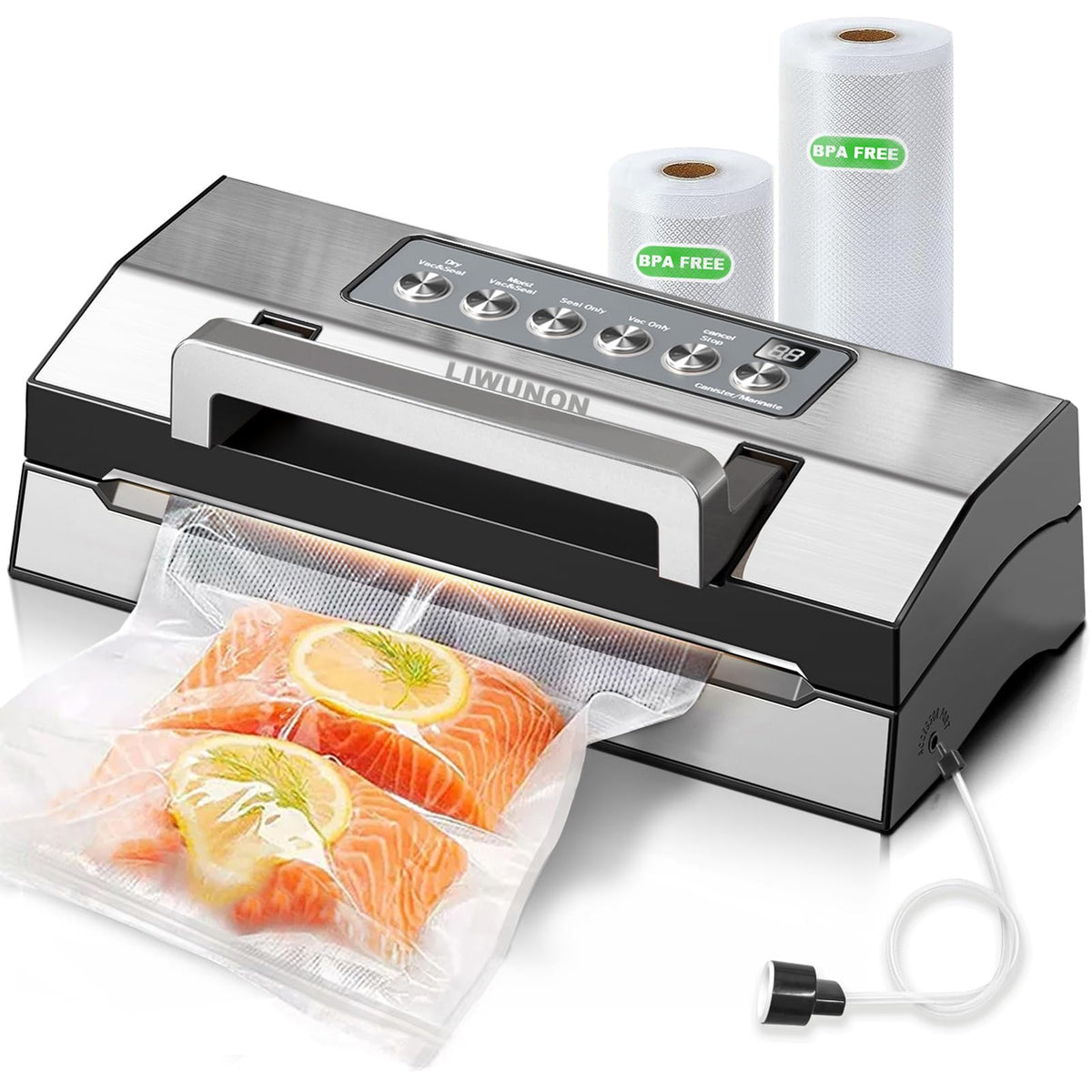 Commercial Automatic Vacuum Sealer with Double Heat Seal