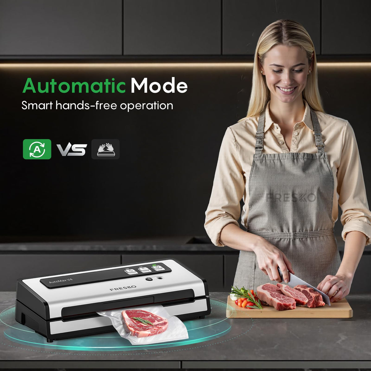 Automatic Vacuum Sealer with Double Heat Seal & Jar Kit