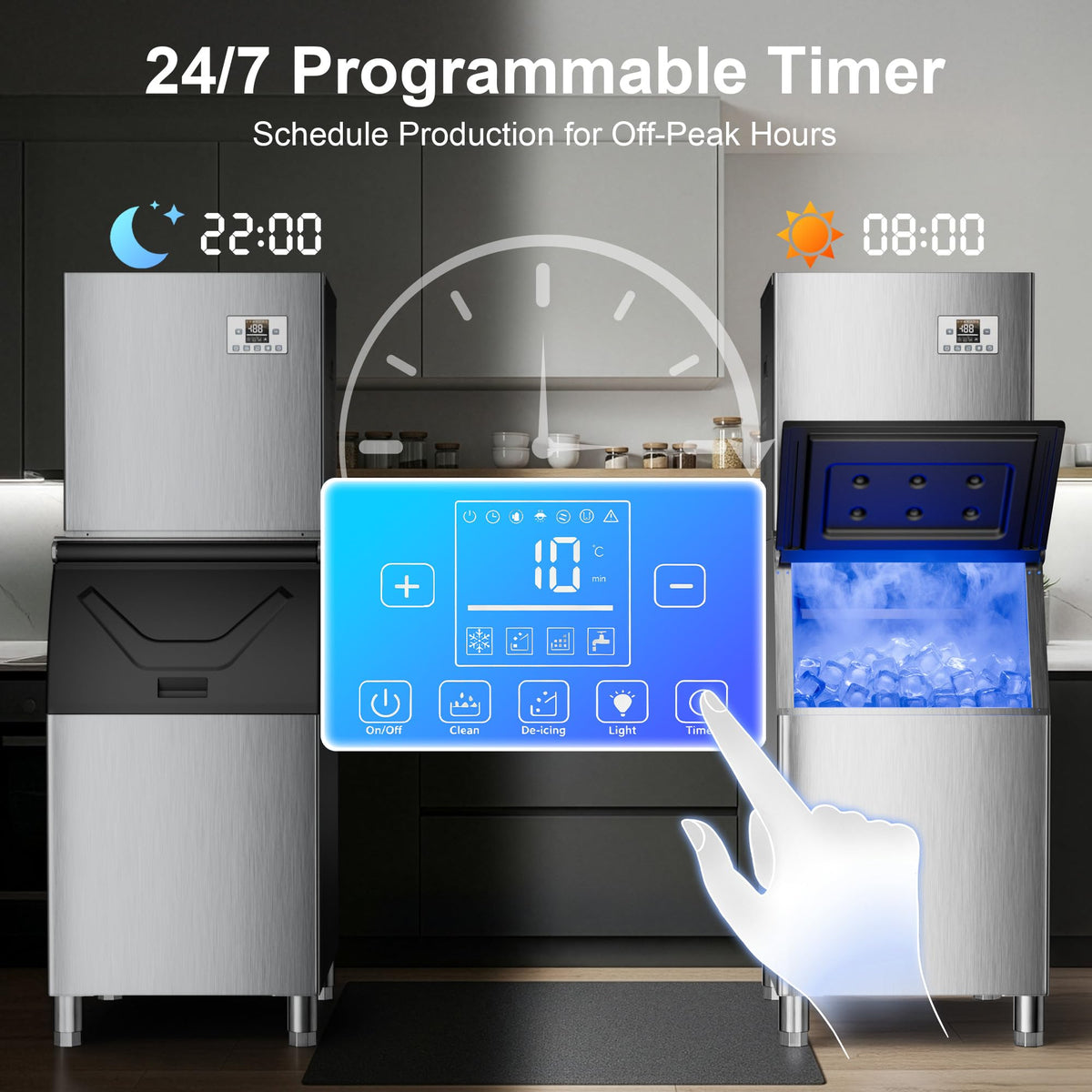 Commercial Ice Maker Machine, Industrial Ice Maker for Hotel Bar Business
