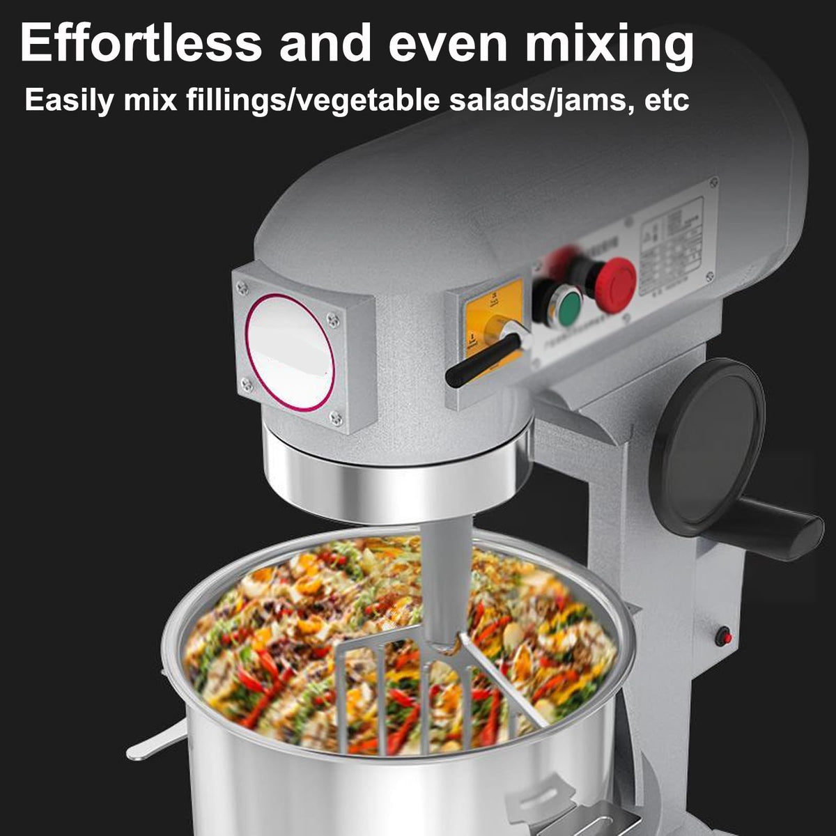 Heavy-Duty Commercial Stand Mixer with Stainless Steel Bowl