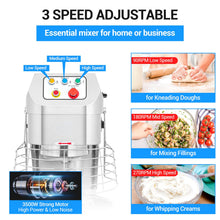 Ekway 60Qt 3500W Commercial Stand Mixer with 3 Speeds