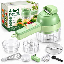 4-in-1 Wireless Electric Vegetable Chopper with Multi Blades