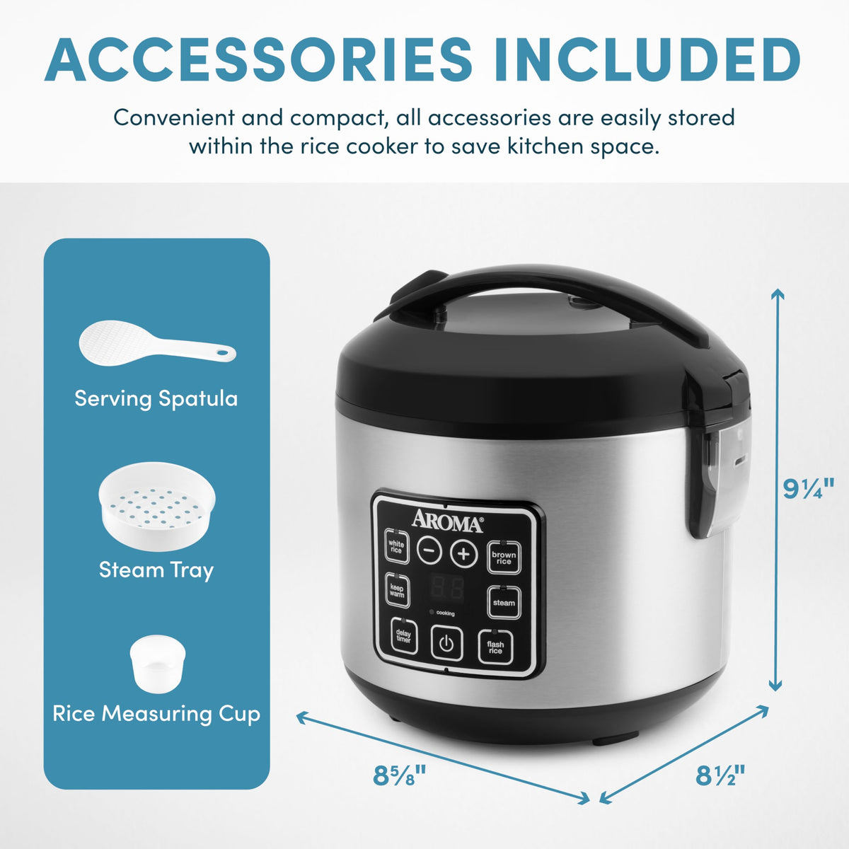 AROMA ARC-914SBD 8-Cup Digital Rice Cooker & Steamer