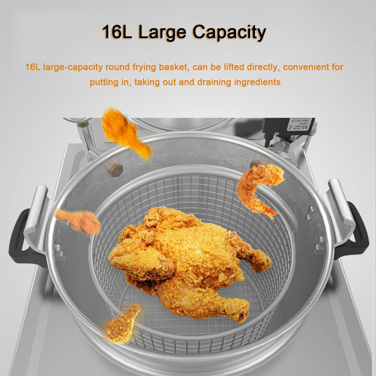HYUIO 16L Commercial Electric Pressure Fryer